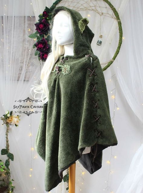 Elf Crochet, Strega Fashion, Crochet Costumes, Forest Elf, Elf Costume, Crochet Leaves, Winter Scarf, Handmade Crochet, Put On