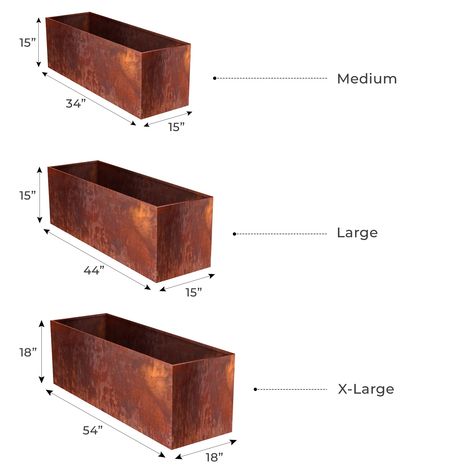 Corten Steel Box Planters – MK Design Elements Steel Planter Boxes, Corten Planter, Cactus Bed, Corten Steel Garden, Residential Entrance, Box Planters, Fire Pit Art, Raised Garden Planters, Corten Steel Planters