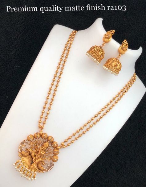 Gold Long Necklace Set New Design 2024, Gold Long Necklace Set, Tamil Selvi, Gundla Mala, 2024 Gold, Indian Brides Jewelry, Indian Gold Necklace Designs, Brides Jewelry, Haram Designs