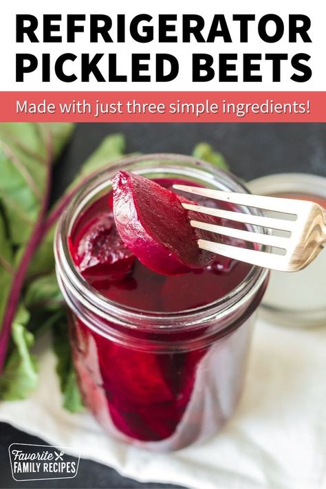 Refrigerator Pickled Beets are a great, nutrient-dense side dish, snack, or salad topping. They taste a little sweet, a little tangy, and have a nice tender, yet crispy texture. You can have a beautiful bowl of pickled beets in no time with just three simple ingredients. Learn how to pickle beets at home with these few easy steps! Pickled Beets Recipe Easy, How To Pickle Beets, Pickle Beets, Refrigerator Pickled Beets, Canned Pickled Beets, Pickled Beets Recipe, Salad Topping, Grilled Carrots, Refrigerator Pickles