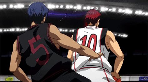 #Duel - Taiga Kagami vs.Daiki Aomine | Kuroko no Basket.gif (500×279) Kagami And Aomine, Aomine Daiki Icon, Kagami Vs Aomine, Taiga Kagami, Basketball Kuroko, Daiki Aomine, Aomine Kuroko, Aomine Daiki, Kagami Taiga