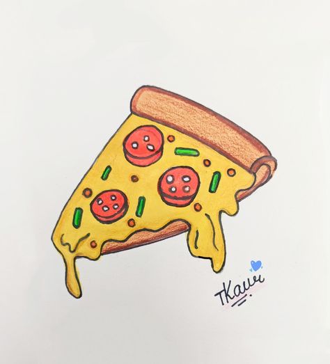 Easy drawing of pizza🍕 How To Draw Pizza, Drawing Of Pizza, Pizza Drawing Easy, Pizza Drawing, Easy Drawings Sketches, Easy Drawing, Drawing Tutorial, Drawing Sketches, Easy Drawings