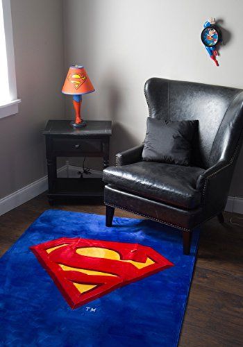 Superman Room Decor, Superman Room, Superman Bedroom, Rug Walmart, Superman Gifts, Superhero Bedroom, Superhero Room, 4x6 Rug, 4x6 Area Rugs