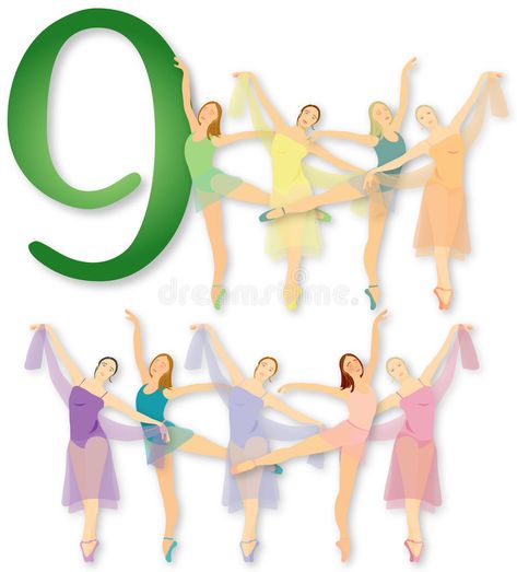 12 Days of Christmas: 9 Ladies Dancing. Nine dancing ballerinas. Part 9 of the 12 Days of Christmas vector illustration 12 Days Of Christmas Illustration, 9 Ladies Dancing, Nine Ladies Dancing, Ladies Dancing, 12 Days Of Xmas, The 12 Days Of Christmas, Countdown To Christmas, Twelve Days Of Christmas, Christmas Cookies Decorated