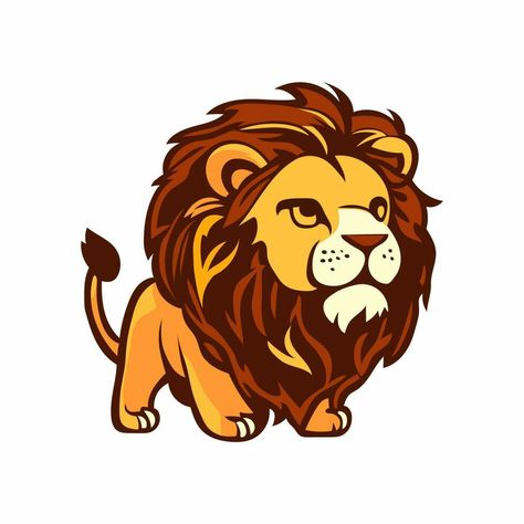 Lion Mascot Cartoon, Lion Cartoon, Lion Mascot, The Lion, Vector Art, Lion, Vector Free, Royalty, Royalty Free