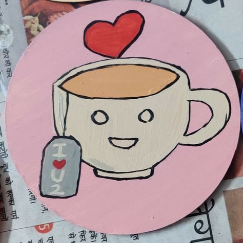 Tea coaster design Tea Coaster Design, Aesthetic Happiness, Coaster Diy, Coaster Ideas, Coffee Coasters, Tea Coaster, Diy Coasters, Coaster Design, Art N Craft