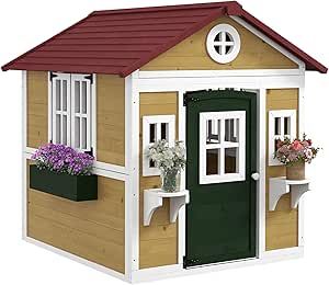 Playhouses For Kids Outdoor, Retro Windows, Playhouse For Kids, Outside Playhouse, Toddler Playhouse, Kids Playhouse Outdoors, Indoor Playroom, Outdoor Playhouse, Window Planters