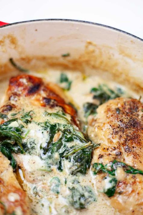 Tuscan Chicken Slow Cooker, Creamy Chicken Florentine, Stove Recipes, Creamy Tuscan Chicken Recipe, Chicken Florentine Recipe, Florentine Recipe, One Pan Dinner Recipes, Chicken Slow Cooker, Florentines Recipe