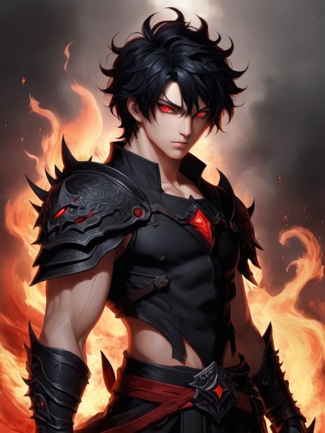 AlbedoBase XL 24 year old 65 male Black hair with hints of red 0 Black Hair Red Eyes Anime Guy, Red Eyes Anime, Black Hair Red Eyes, Image Prompts, 24 Years Old, Red Eyes, Cute Anime Guys, Red Hair, Black Hair