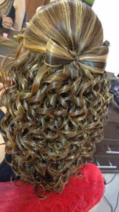 complex hairstyles - Google Search Complex Hairstyles, Party Hairstyles For Girls, Waterfall Braid With Curls, Very Easy Hairstyles, Haircuts For Curly Hair, Braids With Curls, Curly Hair Women, Girl Haircuts, Different Hairstyles