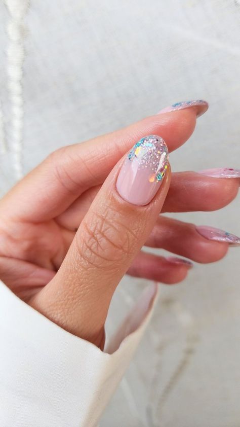 Fairytale Romance ✨️ A mani fit for royalty👑 That sparkle😍 Pink and blue touches make me think of Aurora and Cinderella✨️ DIY Dip Powder… | Instagram Aesthetic Disney Nails, Short Acrylic Summer, Aurora And Cinderella, Cinderella Diy, Diy Dip Powder, Cinderella Nails, Disney Princess Nails, Mouse Ring, Fairytale Romance