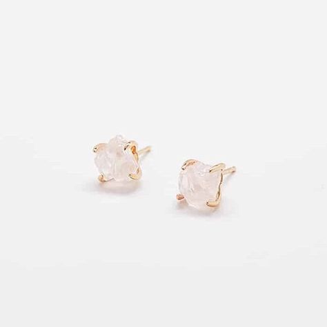 STUDS & DELICATE EARRINGS | Admiral Row Earrings Minimal, Rose Gold Quartz, Gift Post, Gold Vermeil Jewelry, Rose Quartz Earrings, Open Hoop Earrings, Vermeil Jewelry, White Quartz, Delicate Earrings