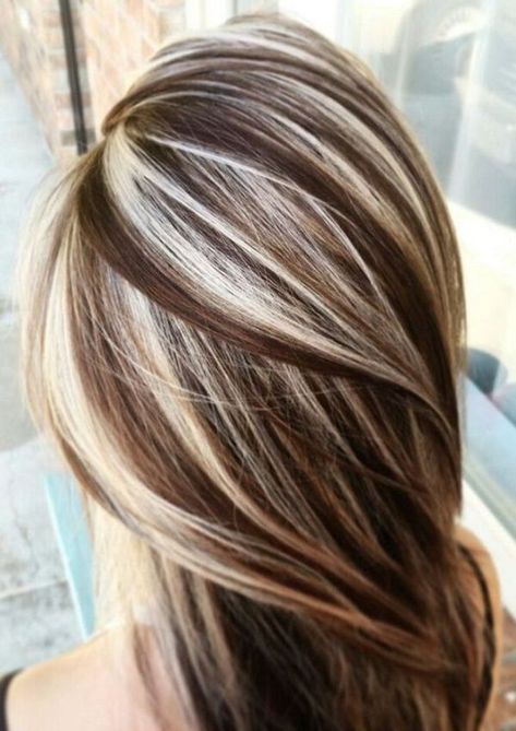 67 Hair Highlights Ideas, Highlight Types, and Products Explained [2019] Cream Blonde Hair, Brown And Blonde Hair, Brown And Blonde, Platinum Blonde Highlights, Brown Hair With Blonde Highlights, Hair Color Highlights, Summer Hair Color For Brunettes, Brown Blonde Hair, Brown Hair With Highlights