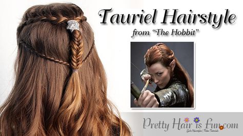 Tauriel Hairstyle, Lotr Hairstyles, Tauriel Hair, Hobbit Hair, Irish Dance Hair, Tauriel Cosplay, Elvish Hairstyles, Lotr Birthday, Fantasy Hairstyles