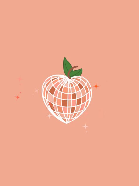 Retro Peach Aesthetic, Peach Widgets, Peach Cartoon, Peachy Clean, Disco Poster, Peachy Aesthetic, Peach Honey, Ipad Layout, Ipad Organizer