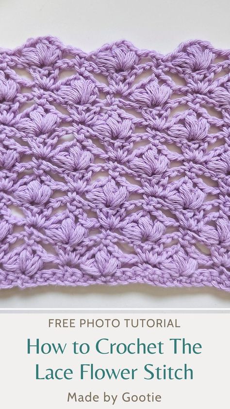 Learn how to crochet the Lace Flower Stitch with this free photo tutorial free pattern. This lace crochet stitch is easy with a beautiful flower motif. #laceflowerstitch #crochetlacystitches #laceflowercrochetstitch #flowerlacecrochetstitch #crochetlacestitches #crochetflorallace Crochet Wreath Pattern, Crochet Apple, Flower Stitch, Crochet Bloggers, Lacy Crochet, Crochet Lace Shawl, Crochet Wreath, Fall Crochet, Crochet Flowers Free Pattern