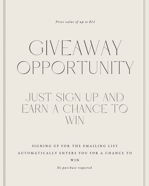 🎉 GIVEAWAY ALERT 🎉 This giveaway is open to all US residents! Sign up for our email list by 5 PM on October 19th, 2024, to be automatically entered for a chance to win a prize valued at up to $12! The winner will be selected at random and announced that same evening. Don’t miss out—sign up now! The link to join is in my linktree, which you can find in my bio. No purchase necessary. Good luck! ✨ #giveaway #stationery #stationeryaddict #stationerylover #stationeryshop #etsyshop #estyseller ... Giveaway Alert, Stationery Shop, The Winner, Email List, Good Luck, To Win, Sign Up, Stationery, Signs