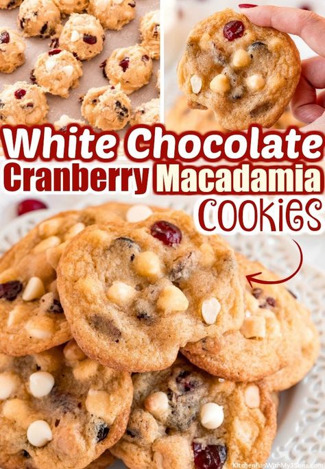 Cranberry Macadamia Nut Cookies, Cranberry Pistachio Fudge, Craisin Cookies, White Chocolate Raspberry Scones, Chocolate Cranberry Cookies, Spiced Buttercream, White Chocolate Cranberry Cookies, Macadamia Cookies, Chocolate Scones