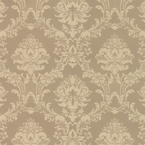 Charlton Home Cael 32.7' L x 20.5" W Wallpaper Roll | Wayfair Gold Damask Wallpaper, Grey Dining Room, Classic Wallpaper, Trellis Design, Floral Damask, Damask Wallpaper, Wallpaper Pattern, Damask Print, Gold Wallpaper