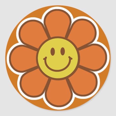 Flower Stickers (Orange) #art #artwork #cartoon #cartoons #cartoon - Have a bright and cheery day. Orange Energy, Smiley Flower, Iphone Themes, Wall Pics, Aesthetic Cartoon, Flower Stickers, Hippie Painting, Flower Icons, Crochet Shop