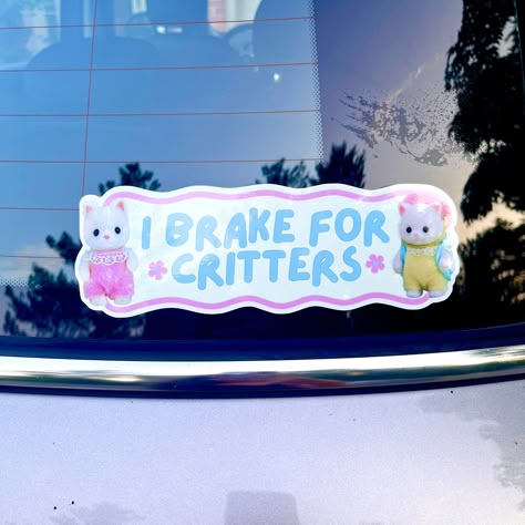 I Brake For... Bumper Sticker Cute Bumper Sticker, Coquette Bumper Sticker, Car Sticker, Animal Bumper Sticker - Etsy Car Deco, Girly Car, Cute Car Accessories, Sticker Cute, Future Car, Car Sticker, Crafty Diy, Cute Cars, Bumper Sticker