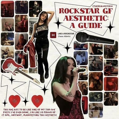 Rock Star Gf, Rockstars Girlfriend, Gf Aesthetic, Rockstar Style, Rockstar Girlfriend, Rockstar Gf, Rockstar Aesthetic, Picsart Edits, Dream Aesthetic