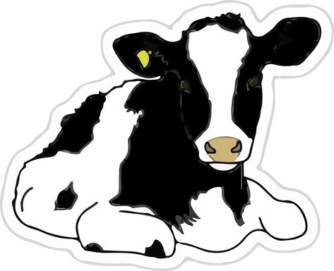 Cow Stickers Printable, Cow Stickers Aesthetic, Horse Animation, Cow Pictures, Happy Stickers, Cricut Halloween, Nature Stickers, Horse Drawings, Unique Sticker