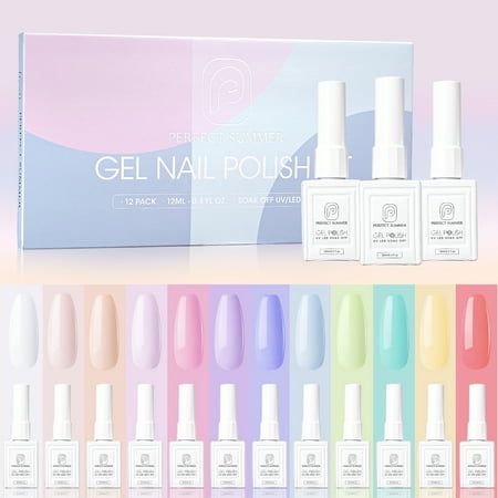 Click here to grab Nail Art Essentials Kit(Top & Base Coat, Matte Coat and Nail Strengthener) home with deals! Click here to view Top & Base Coat Dual Set! Click here to Gift you or her the all-in-one Gel Nail Kit with deals! Click here to learn more about 12 Colors Jelly Gel Polish Sets with deals! Click here to see BESTSELLER of Nail Tips Kits with glue and light Pro Set! Size: 13.2 x 6.7 x 0.8 （inch）.  Color: Multicolor. Gel Nail Set, Summer Gel Nails, Salon Gifts, Pedicure At Home, Fall Gel Nails, Art Essentials, Manicure Gel, Gel Nail Kit, Nail Polish Kits