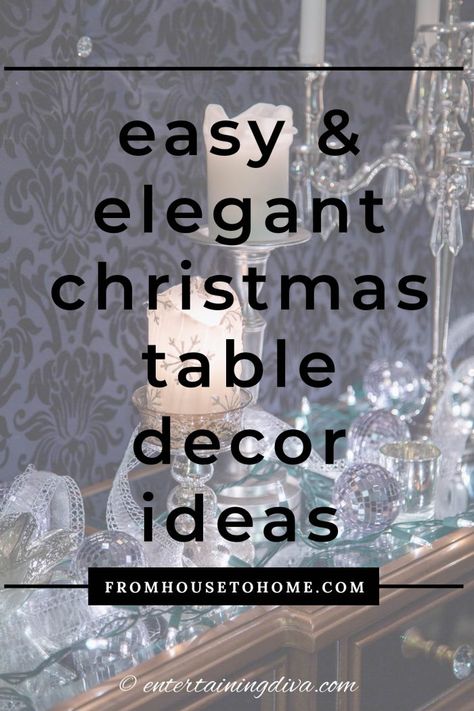 Christmas Table Decor Ideas, Elegant Christmas Table, Tablescape Christmas, Elegant Christmas Centerpieces, Christmas Dinner Table Settings, Xmas Table Decorations, White Table Settings, Christmas Table Decoration, Glam Christmas Decor