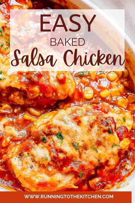 Salsa Baked Chicken, Cheesy Salsa Chicken, Baked Salsa Chicken Recipe, Taco Spices, Salsa Chicken Recipe, Delicious Family Meals, Salsa Chicken, Chicken Breast Seasoning, Chicken Breast Recipes Healthy