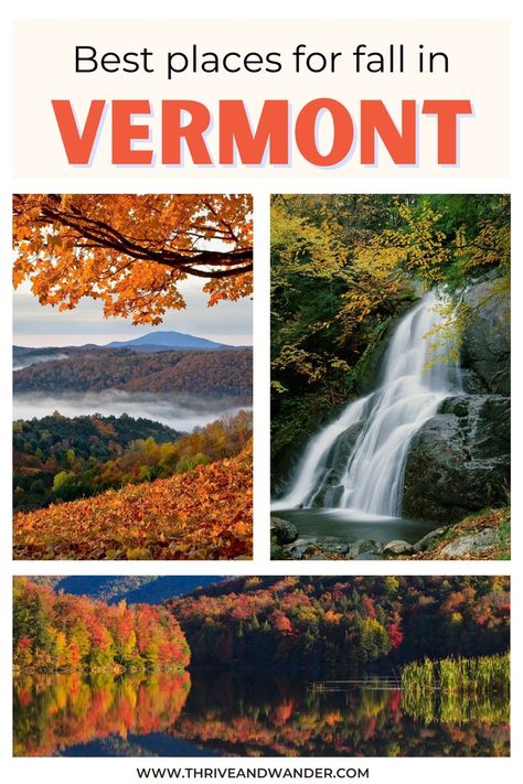 Discover the wonders of Vermont in the fall with The Ultimate Guide to Vermont in the Fall! Immerse yourself in breathtaking foliage, charming towns, and outdoor adventures. Plan your perfect getaway with insider tips, must-visit attractions, and hidden gems. From scenic drives to hiking trails, our guide has it all. Experience the vibrant colors, indulge in seasonal delicacies, and capture unforgettable moments. For an authentic Vermont experience, visit thriveandwander.com Places To Visit In Vermont, Vermont In The Fall, Fall In Vermont, Fall Hikes, Vermont Vacation, Vermont Fall, New England Road Trip, Charleston Travel, Fall Road Trip