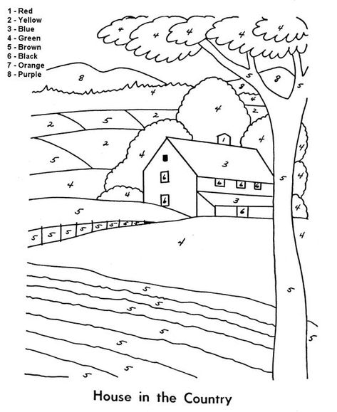 Adult Color By Numbers Number Coloring Pages, Adult Color By Number, Color By Number Printable, Lead Glass, House Colouring Pages, Free Coloring Sheets, Kindergarten Class, Color By Numbers, Color By Number