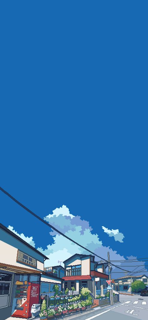 Wallpaper City, Anime Retro, Japanese Wallpaper Iphone, Simple Wallpaper, Pixel Art Background, Cool Pixel Art, Perspective Art, Japon Illustration, Anime Backgrounds Wallpapers