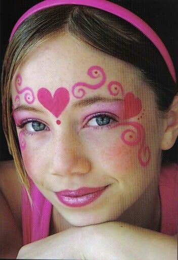 Kids Face Paint Ideas, Cool Face Paint Ideas, Cute Face Paint Ideas, Pink Face Paint, Kids Face Painting Easy, Cute Face Paint, Face Painting For Kids, Face Painting Ideas For Kids, Easy Face Painting Designs