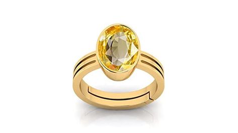 Pukhraj Ring, Pukhraj Stone, Ring For Man, Fake Stone, Yellow Sapphire Rings, Free Stuff By Mail, Sapphire Rings, Gold Plated Rings, Precious Gems