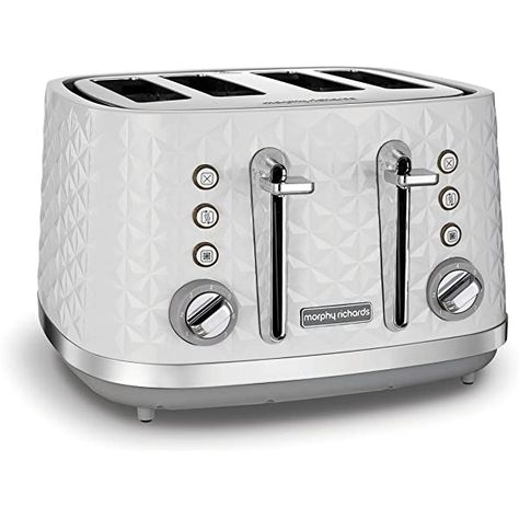 White Toaster, Kitchen Appliance Set, 4 Slice Toaster, Stainless Steel Toaster, Kettle And Toaster Set, Morphy Richards, Kettle And Toaster, Bread Bin, Modern Appliances