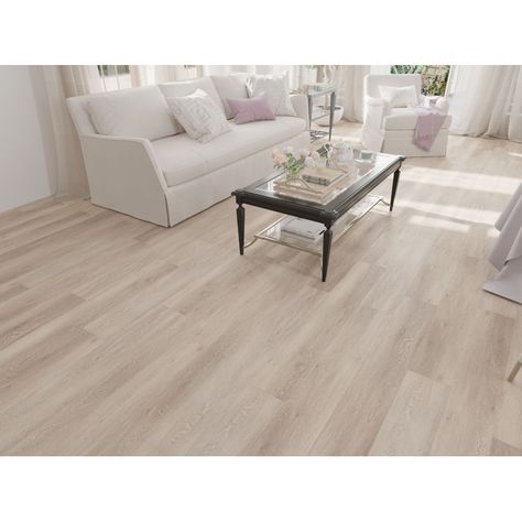 Hampton 9" x 72" x 12mm Vinyl Extra Long Plank Tile Floor Living Room, Neutral Flooring, Wood Plank Flooring, White Oak Hardwood Floors, Long House, Oak Hardwood Flooring, White Floors, Updating House, Luxury Vinyl Plank