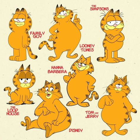 Soy Rich y ya. | Garfield's turn in different cartoon styles. . . . . #garfield #fanart #artstyle #art #artwork #instadraw #mashup #disney #hannabarbera… | Instagram Garfield Fanart, Different Cartoon Styles, Garfield Pictures, Garfield Images, Garfield Cat, Garfield Comics, Ugly Cat, Cartoon Cats, Garfield And Odie