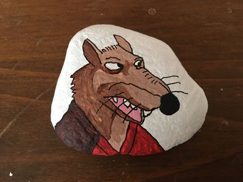 Splinter TMNT painted rock Splinter Tmnt, Master Splinter, Painting Rocks, Rock Ideas, Painted Rock, Little Red Riding Hood, Red Riding Hood, A Rock, Rock Painting