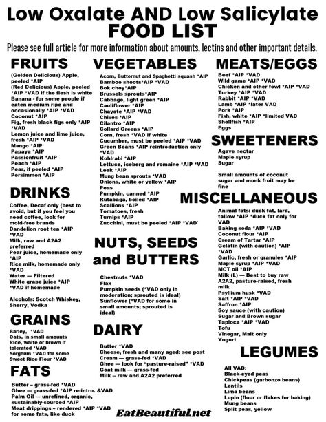 Food Map Diet, Kidney Stone Diet, Low Oxalate Recipes, Kidney Healthy Foods, Food For Kidney Health, Low Oxalate Diet, Oxalate Diet, Low Histamine Foods, Low Oxalate