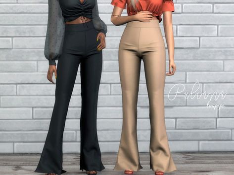 Heyyyy! Enjoy this new flare high waisted pants! Found in TSR Category 'Sims 4 Female Everyday' Sims 4 Men Clothing, Die Sims 4, Muebles Sims 4 Cc, Sims 4 Body Mods, Free Sims, Sims 4 Dresses, Sims 4 Mm, Sims Four, Sims4 Clothes