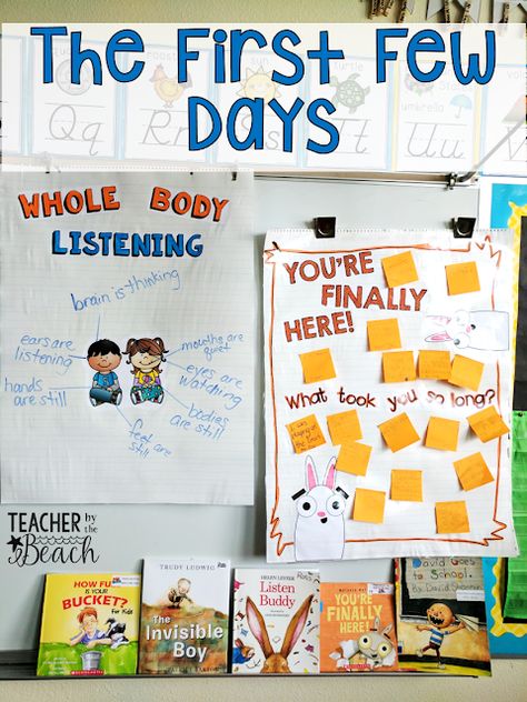 First Day Fun Beginning Of Kindergarten, First Day Activities, First Week Of School Ideas, Teaching Second Grade, Teacher Material, Elementary School Classroom, First Day Of School Activities, 2nd Grade Teacher, First Year Teachers