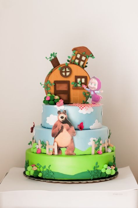 Marsha And The Bear, Masha And The Bear, Bear Cakes, Birthday Girl, Website Builder, Girl Birthday, Birthday Cake, Pasta, Instagram Photos