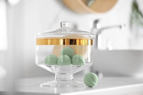 How to Store Bath Bombs: 8 Bath Bomb Storage Ideas - Loo Academy Bath Bomb Storage, Bathroom Jars, Lush Products, Airtight Food Storage, Airtight Food Storage Containers, Best Bath, How To Store, Apricot Kernel Oil, Bath And Bodyworks