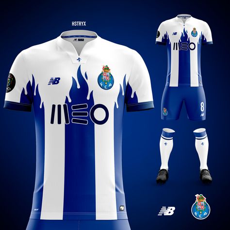 F.C Porto | Home Kit Concept "Blue Flames" Dragon Collection Rugby Jersey Design, Freestyle Football, Sporty Outfits Men, Team Shirt Designs, Football Jersey Shirt, Football Jersey Outfit, Bodybuilding Clothing, Sport Shirt Design, Sports Jersey Design