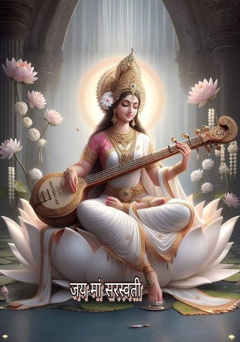 Sarswati Maa Wallpapers Full Hd, Ragavendra Swamy Images Good Morning, Saraswati Thakur, Jai Maa Saraswati, Lord Saraswati, Saraswathi Devi, Saraswati Picture, Saraswati Painting, Saraswati Mata