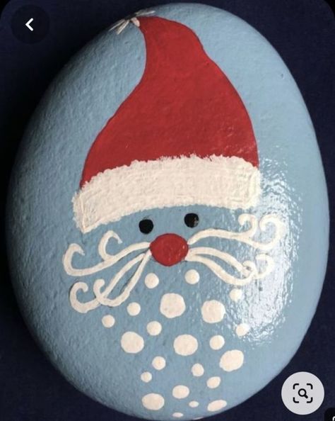 Santa Rocks Painted, Easy Santa Painting, Diy Christmas Crafts For Kids, Christmas Pebble Art, Christmas Rocks, Diy Christmas Crafts, Paint Rocks, Art Pierre, Christmas Crafts For Kids To Make