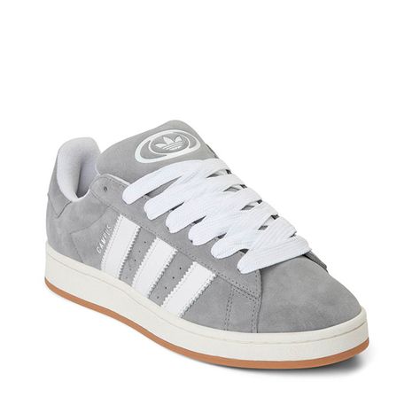 Clean and classic, the Campus '00s Athletic Shoe from adidas boasts a slick retro design with stylish versatility that still holds up today. The Campus '00s Sneaker features a smooth suede upper, soft terry lining, padded tongue and collar, and durable rubber sole with herringbone tread for all day traction. Adidas Grey Campus 00s Outfit, Adidas Shoes Campus 00, Grey Adidas Campus, Back To School Shoes 2024, Shoes For Back To School, Shoes Design Ideas, Adidas Campus Shoes, Gray Adidas, Shoes For School