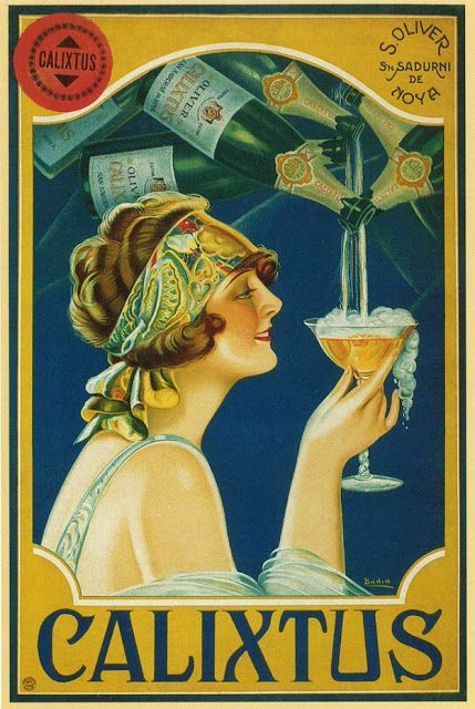 1920s Champagne ad Calixtus Stare Reklamy, Affiches D'art Déco, Vintage Clip Art, Wine Poster, Vintage Advertising Posters, Deco Poster, Plakat Design, Art Deco Posters, Clip Art Vintage