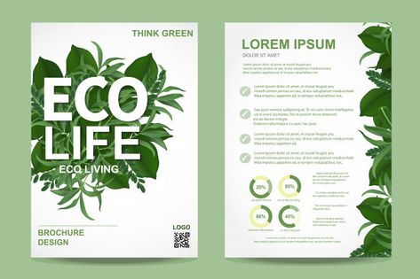 Sustainable Brochure Design, Poster Format Design Layout, Brochure Design Layouts, Poster Business, Product Flyer, Ecology Design, Brochure Design Layout, Flyer Design Layout, Food Logo Design